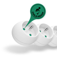 Kabel prodlužovací Connect IT 6x zásuvka, s vypínačem, 5 m (CI-1281), bílý