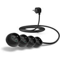 Kabel prodlužovací Connect IT 4x zásuvka, 3 m (CES-1326-BK), černý
