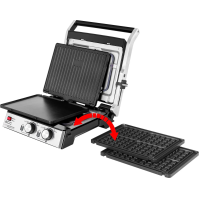Kontaktní gril ECG KG 2033 Duo Grill & Waffle, 2000 W