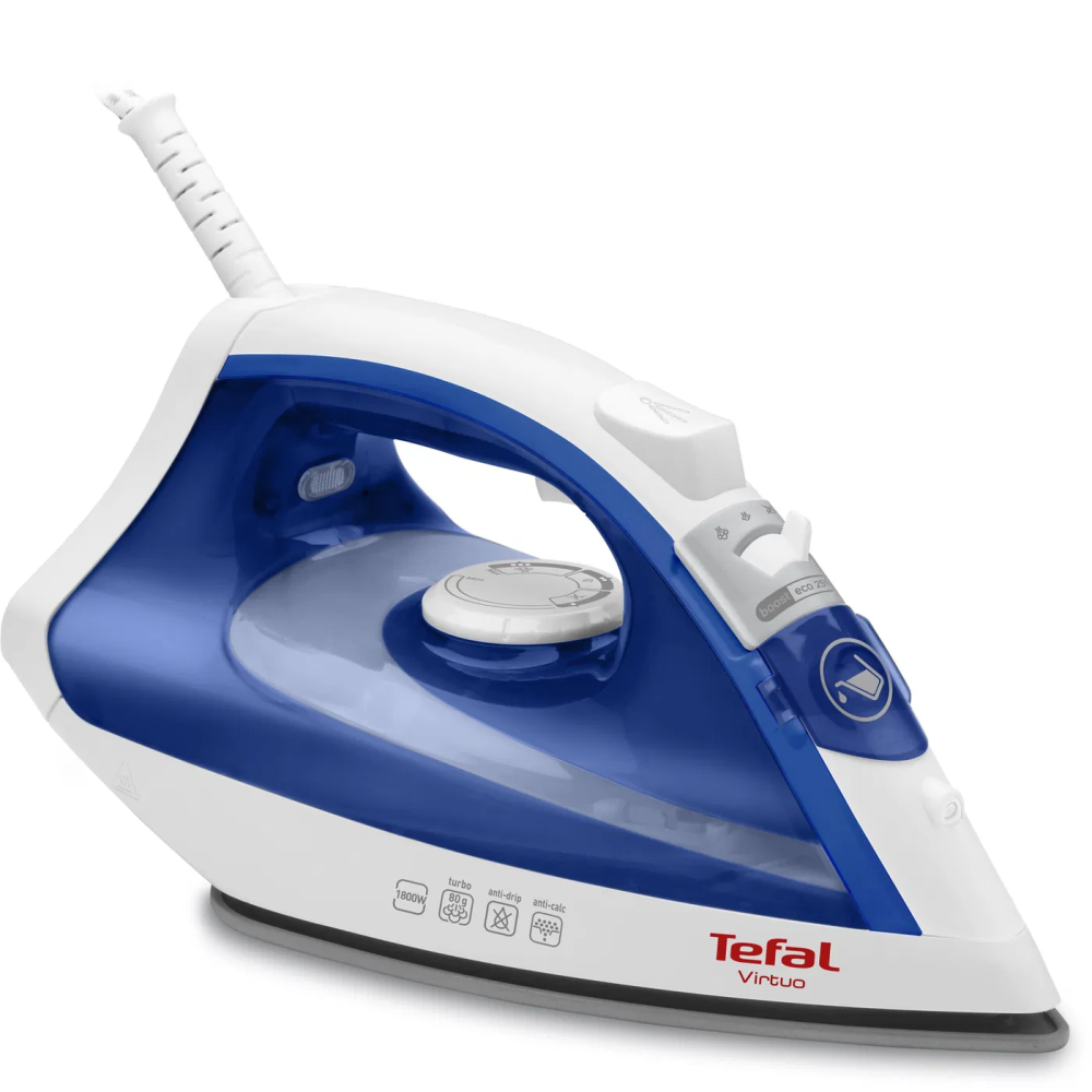 Žehlička Tefal Virtuo FV1711E0, 1800 W, 20/80 g/min, bílá/fialová