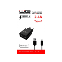 Síťová nabíječka Smart IC 2x USB-A 12W + kabel USB-C (7340), černá