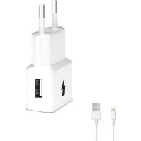 Síťová nabíječka 1x USB 18W + kabel Lightning (4791), bílá