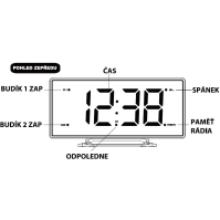 Radiobudík Blaupunkt CRP7WH, projekce, FM rádio, bílý