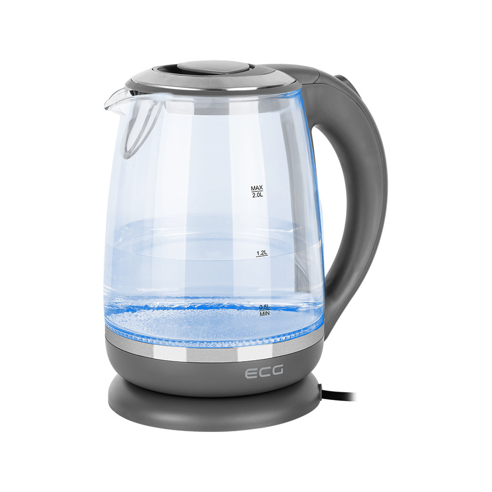Rychlovarná konvice ECG RK 2020 GG, 2 l, 2200 W, šedá