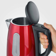 Rychlovarná konvice Severin WK 3417, 1 l, 2200 W, nerez/červená
