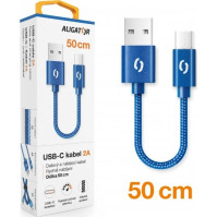 Datový kabel Aligator Premium DATKP40 2A, 50 cm, USB-C na USB, modrý