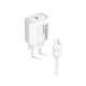Nabíječka do sítě Aligator USB-C PD 20W + USB-C kabel (CHPD0003), bílá
