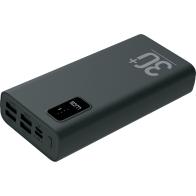 Powerbanka 30000 mAh, 5x UBS (20W) + kabel USB-C, černá