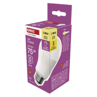 LED žárovka E27, 10,5 W (75 W), krokově stmívatelná, Classic A60, 1 060 lm, teplá bílá