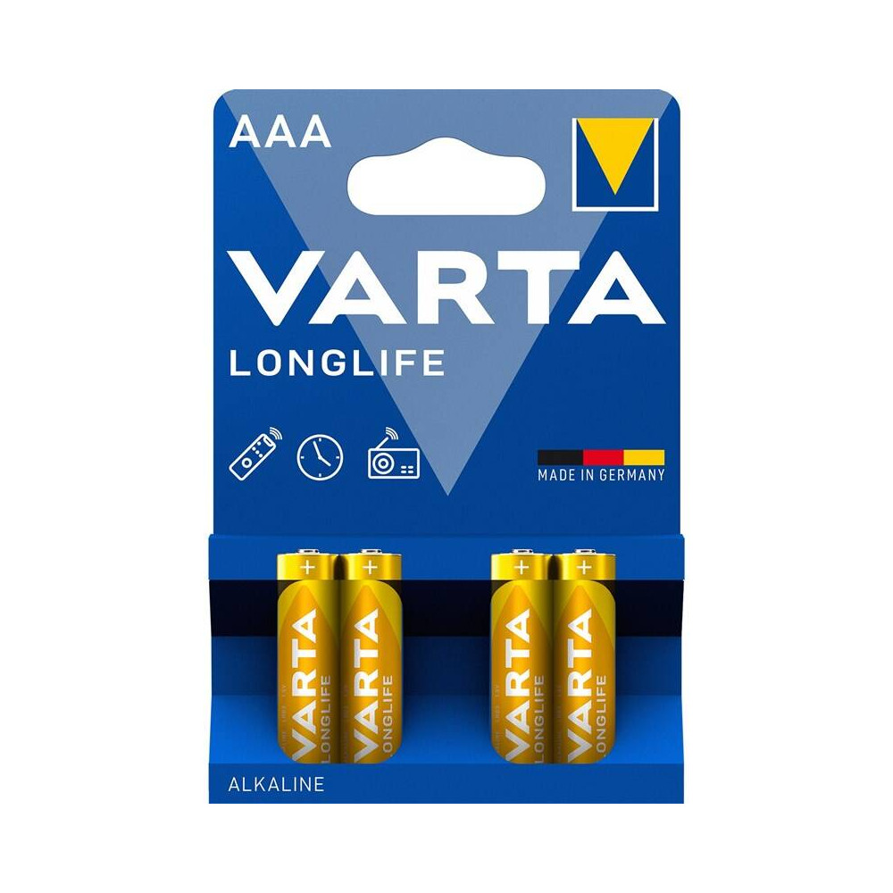 Baterie alkalická Varta Longlife AAA, LR03, blistr 4 ks (4103101414)