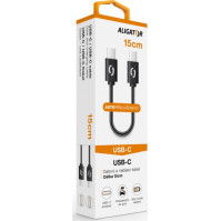 Kabel Aligator Power USB-C/USB-C (DATKP44), 15 cm, černý