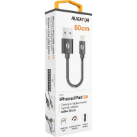 Kabel Aligator Premium USB/Lightning (DATKP37), 2 A, 0,5 m, černý