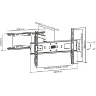 Držák TV Connect IT CI-787, polohovatelný, pro úhlopříčky 37" až 70", nosnost 50 kg, bílý