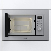 Vestavná mikrovlnná trouba Gorenje BM201AG1X, 20 l, 1000 W, gril, nerez