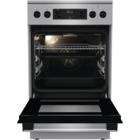 Sklokeramický sporák Gorenje GECS5C70XPA, A, 50 cm, 70 l, 11 funkcí, nerez