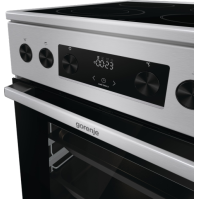Sklokeramický sporák Gorenje GECS5C70XPA, A, 50 cm, 70 l, 11 funkcí, nerez