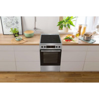 Sklokeramický sporák Gorenje GECS5C70XPA, A, 50 cm, 70 l, 11 funkcí, nerez