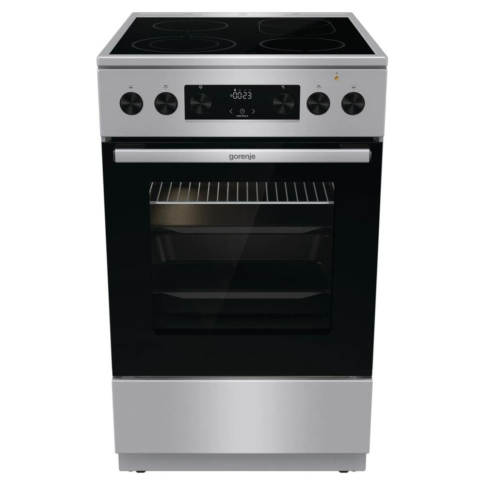 Sklokeramický sporák Gorenje GECS5C70XPA, A, 50 cm, 70 l, 11 funkcí, nerez