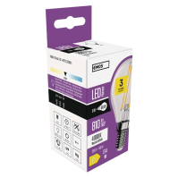 LED žárovka E14, 6 W (60 W), Filament Mini Globe, 810 lm, neutrální bílá