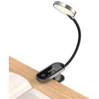 Stolní LED lampa Baseus DGRAD-0G, na čtení, klip, šedá