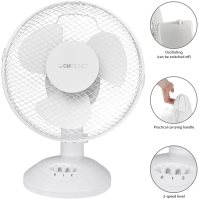 Stolní ventilátor Clatronic VL 3601, 23 cm, 30 W, bílý