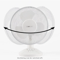 Stolní ventilátor Clatronic VL 3601, 23 cm, 30 W, bílý