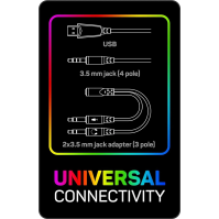 Herní sluchátka Connect IT Doodle RGB (CHP-6501-BK), headset, černý
