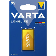 Baterie alkalická Varta Longlife 9V, 6LP3146, blistr, 1 ks (4122101411), zlatá