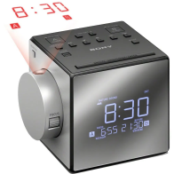 Radiobudík Sony ICF-C1PJ, projekce, FM rádio