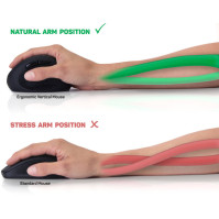 Ergonomická vertikální myš Connect IT CMO-2600-BK, bezdrátová