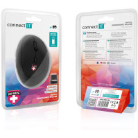 Ergonomická vertikální myš Connect IT CMO-2600-BK, bezdrátová