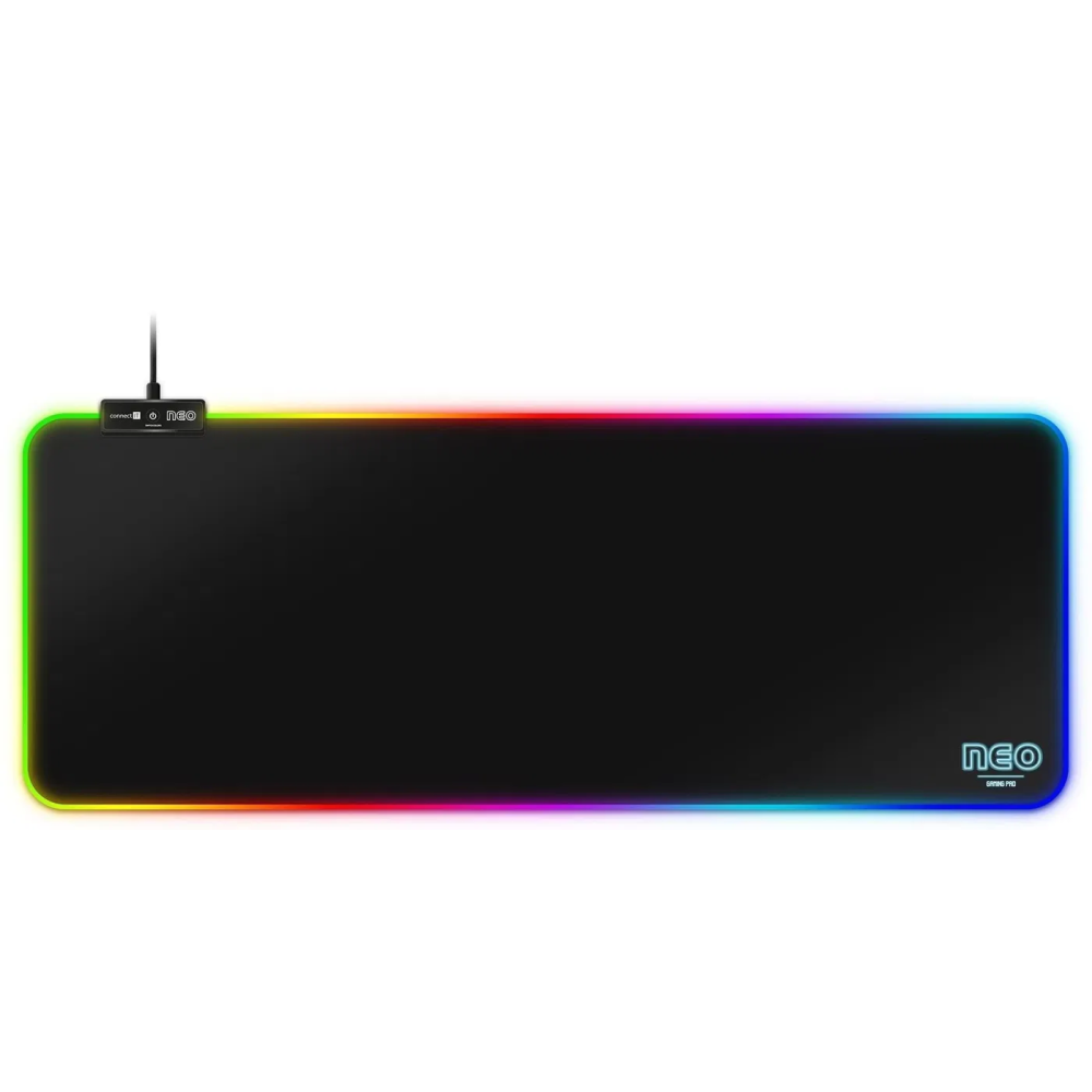 Podložka pod klávesnici a myš Connect IT NEO RGB, vel. L 80 x 30 cm (CMP-3100-LG), černá