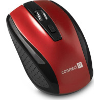 Myš Connect IT CI-1224, optická, 800-1600 DPI, červená
