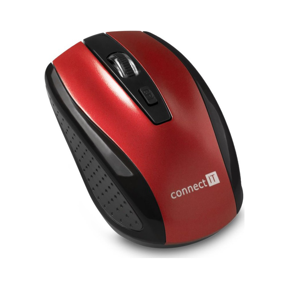 Myš Connect IT CI-1224, optická, 800-1600 DPI, červená