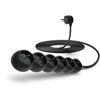 Kabel prodlužovací Connect IT 6x zásuvka, 5 m (CES-1320-BK), černý