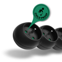 Kabel prodlužovací Connect IT 6x zásuvka, 5 m (CES-1320-BK), černý