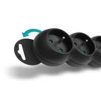 Prodlužovací kabel Connect IT 6x zásuvka, s vypínačem, 3 m (CES-1001-BK), černý