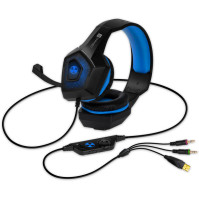 Headset Connect IT Battle RNBW Edition 2 s mikrofonem (CHP-5500-BL), černý/modrý