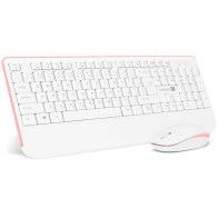 Set klávesnice s myší Connect IT Combo CKM-7801-CS, CZ/SK, bílá/růžová