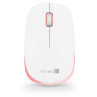 Set klávesnice s myší Connect IT Combo CKM-7801-CS, CZ/SK, bílá/růžová