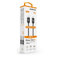 Datový kabel Aligator Power 3A, USB-C/Lightning, 1 m, DATKP33, černý