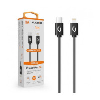 Datový kabel Aligator Power 3A, USB-C/Lightning, 1 m, DATKP33, černý
