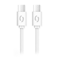 Datový kabel Aligator Power 60W, USB-C/USB-C 3A, 1 m, DATKP32, bílý