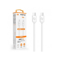 Datový kabel Aligator Power 60W, USB-C/USB-C 3A, 1 m, DATKP32, bílý