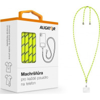 Machršňůra Aligator, univerzální šňůrka pro mobilní telefon, neon žlutá (UST009)
