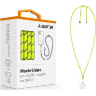 Machršňůra Aligator, univerzální šňůrka pro mobilní telefon, neon žlutá (UST009)