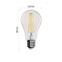 LED žárovka E27, 11 W (100 W), Filament A60, 1 521 lm, teplá bílá