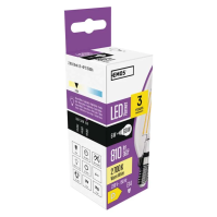 LED žárovka E14, 6 W (60 W), Filament svíčka, 810 lm, teplá bílá