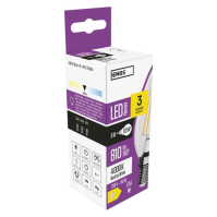 LED žárovka E14, 6 W (60 W), Filament svíčka, 810 lm, neutrální bílá