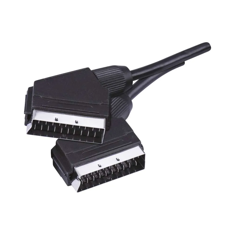 AV kabel EMOS SCART - SCART, 1 m (SB2001), černý